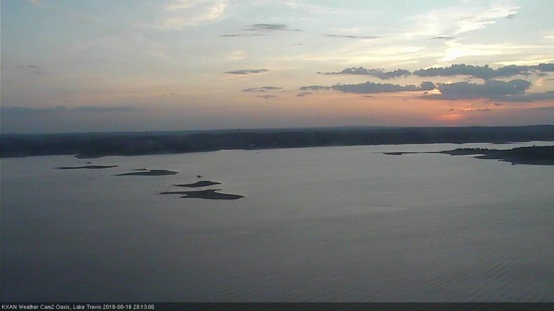 Lake Travis webcam, August 16, 2018 7:15 PM CT