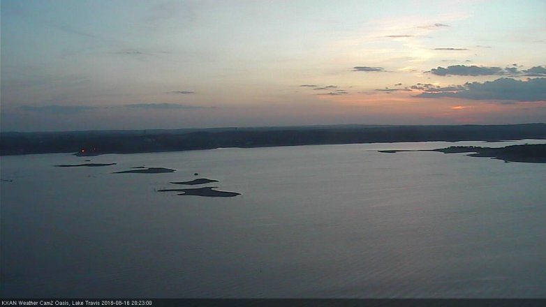 Lake Travis webcam, August 16, 2018 7:25 PM CT