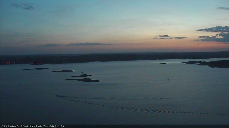 Lake Travis webcam, August 16, 2018 7:35 PM CT