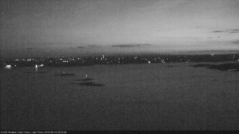 Lake Travis webcam, August 16, 2018 7:55 PM CT