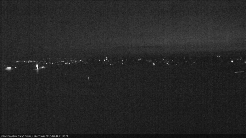 Lake Travis webcam, August 16, 2018 8:05 PM CT