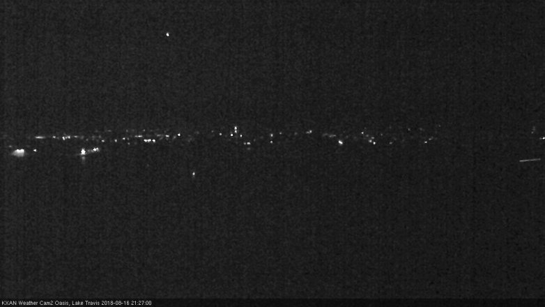 Lake Travis webcam, August 16, 2018 8:30 PM CT