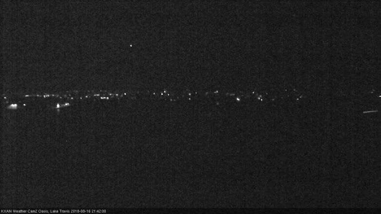 Lake Travis webcam, August 16, 2018 8:45 PM CT