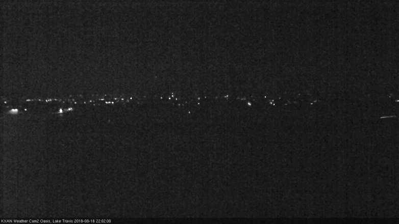 Lake Travis webcam, August 16, 2018 9:05 PM CT