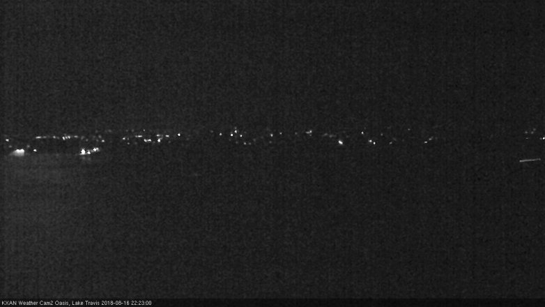 Lake Travis webcam, August 16, 2018 9:25 PM CT