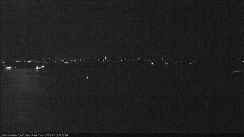 Lake Travis webcam, August 16, 2018 9:35 PM CT