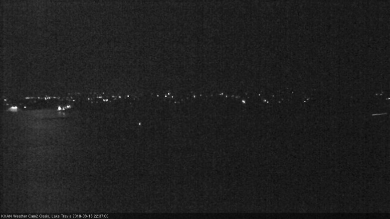 Lake Travis webcam, August 16, 2018 9:40 PM CT