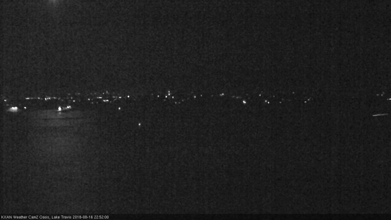 Lake Travis webcam, August 16, 2018 9:55 PM CT