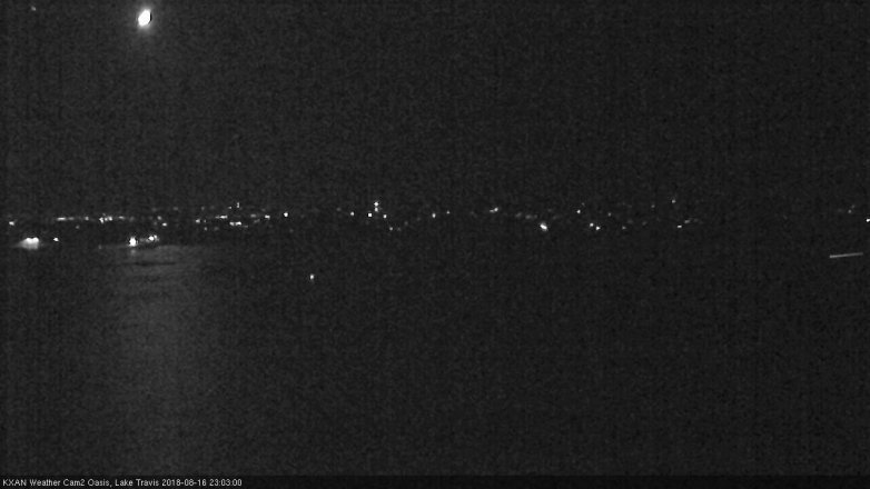 Lake Travis webcam, August 16, 2018 10:05 PM CT
