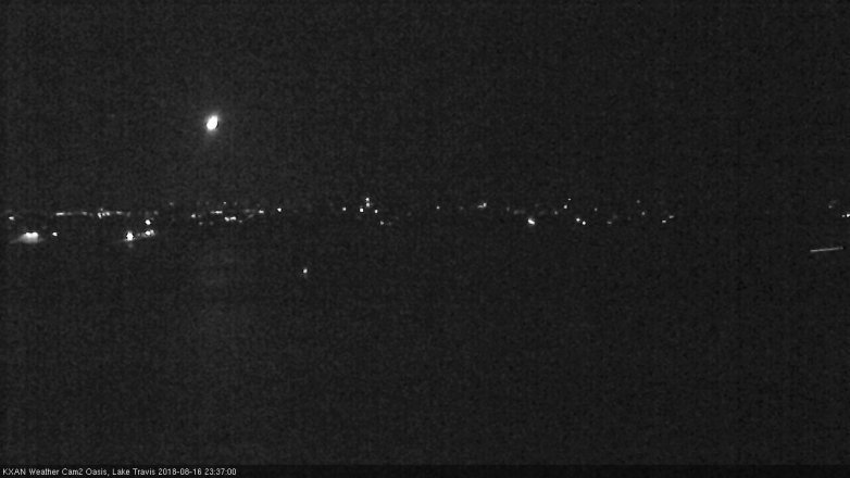 Lake Travis webcam, August 16, 2018 10:40 PM CT