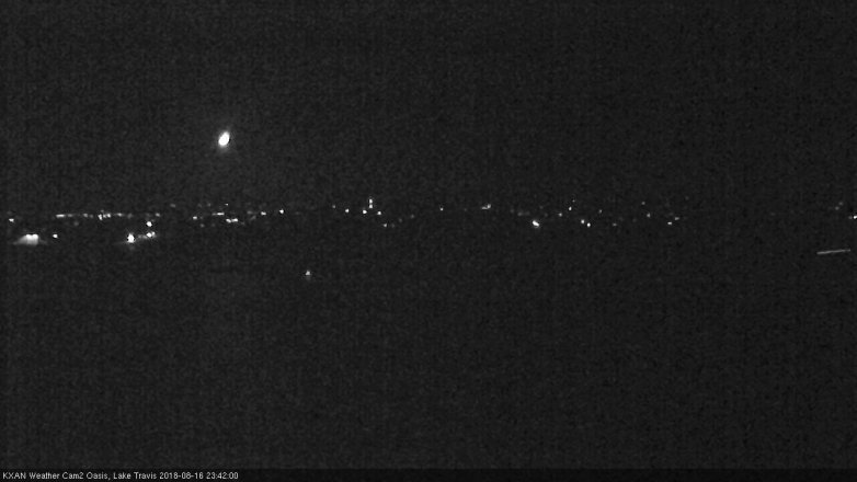 Lake Travis webcam, August 16, 2018 10:45 PM CT