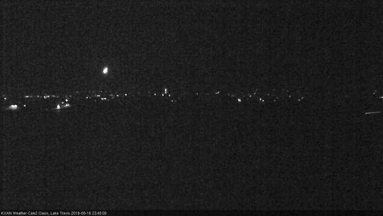 Lake Travis webcam, August 16, 2018 10:50 PM CT