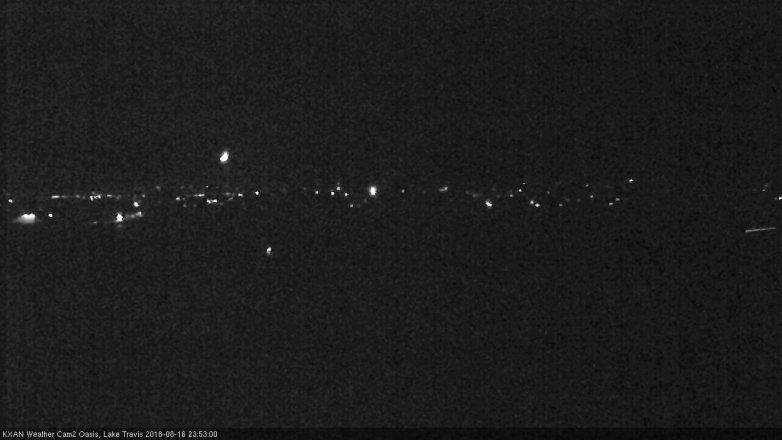 Lake Travis webcam, August 16, 2018 10:55 PM CT