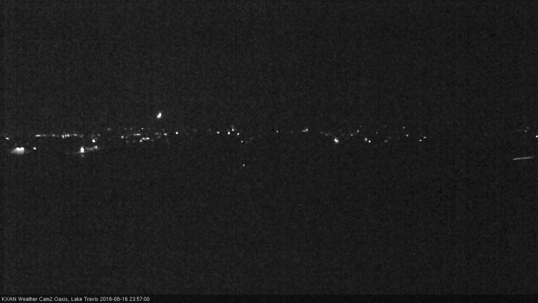 Lake Travis webcam, August 16, 2018 11:00 PM CT
