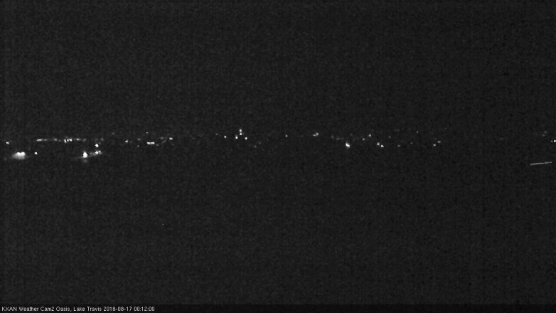 Lake Travis webcam, August 16, 2018 11:15 PM CT