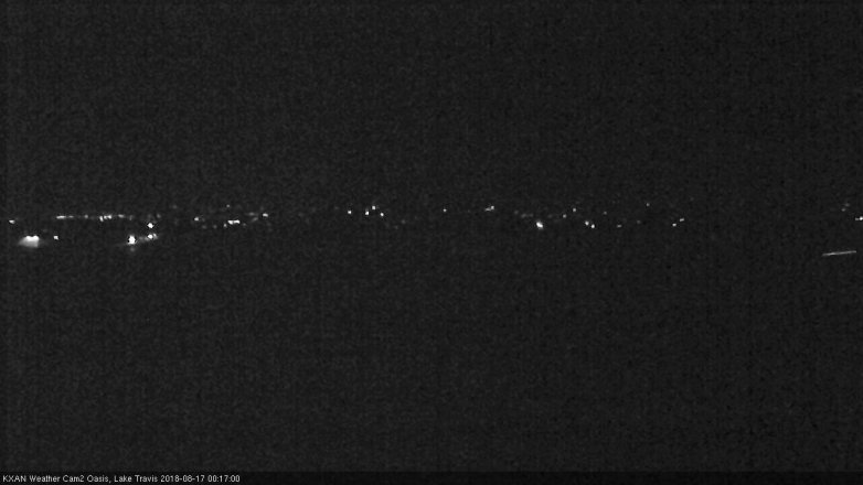 Lake Travis webcam, August 16, 2018 11:20 PM CT