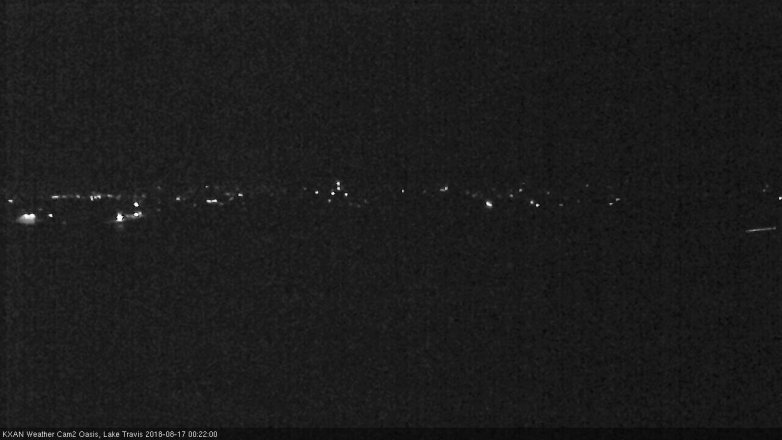 Lake Travis webcam, August 16, 2018 11:25 PM CT