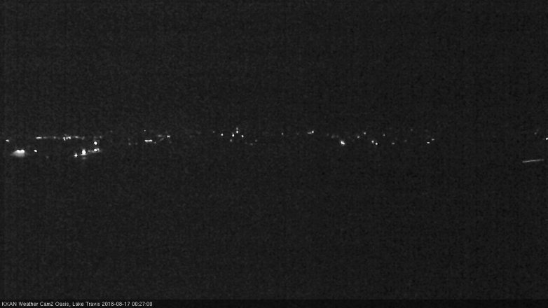 Lake Travis webcam, August 16, 2018 11:30 PM CT