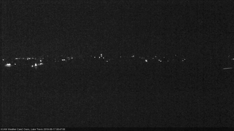 Lake Travis webcam, August 16, 2018 11:50 PM CT