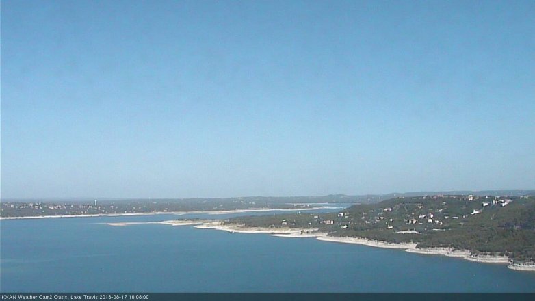 Lake Travis webcam, August 17, 2018 9:10 AM CT