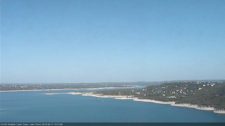 Lake Travis webcam, August 17, 2018 9:15 AM CT