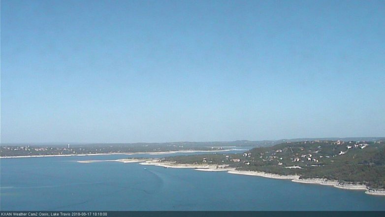 Lake Travis webcam, August 17, 2018 9:20 AM CT