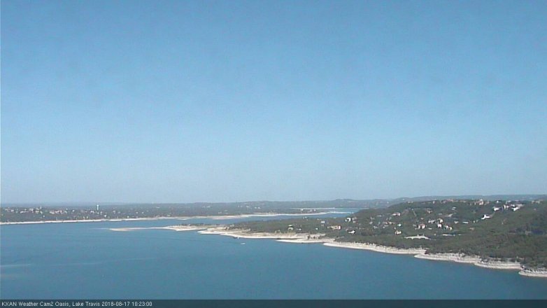Lake Travis webcam, August 17, 2018 9:25 AM CT