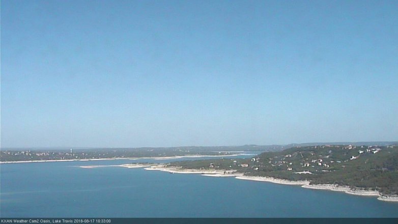 Lake Travis webcam, August 17, 2018 9:35 AM CT