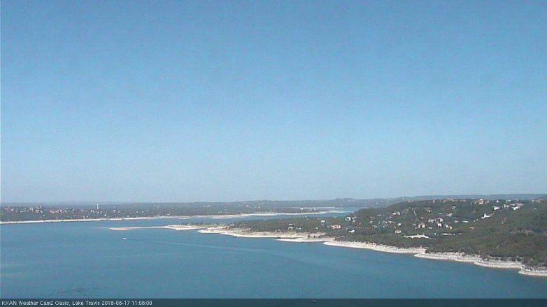 Lake Travis webcam, August 17, 2018 10:10 AM CT