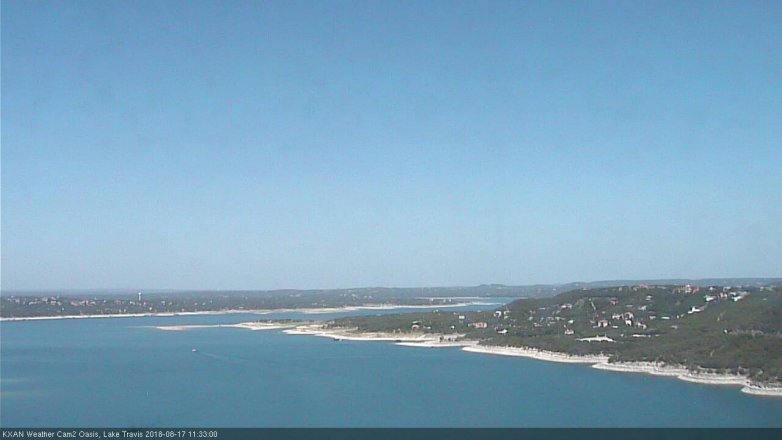 Lake Travis webcam, August 17, 2018 10:35 AM CT