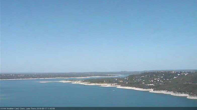 Lake Travis webcam, August 17, 2018 10:45 AM CT