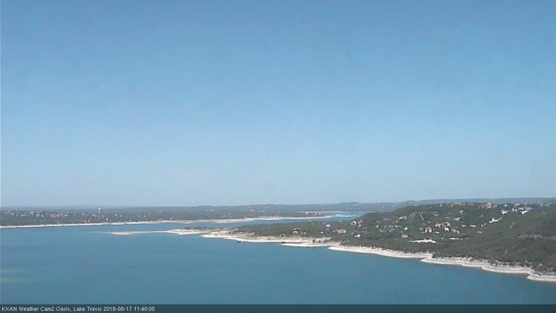 Lake Travis webcam, August 17, 2018 10:50 AM CT