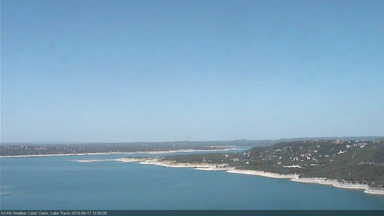 Lake Travis webcam, August 17, 2018 11:10 AM CT