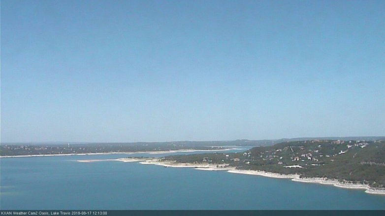 Lake Travis webcam, August 17, 2018 11:15 AM CT