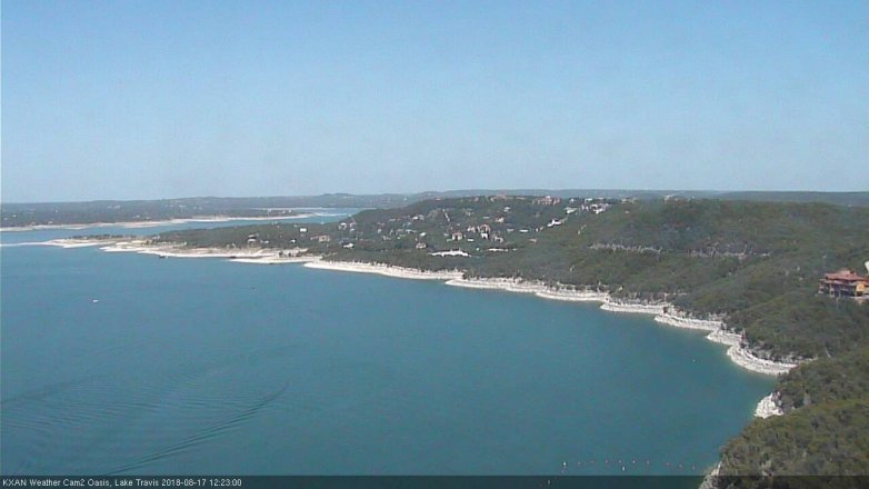 Lake Travis webcam, August 17, 2018 11:25 AM CT