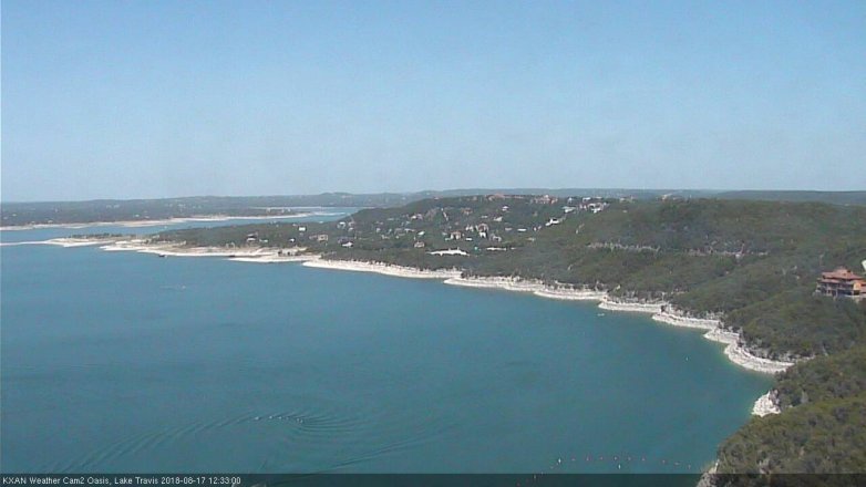 Lake Travis webcam, August 17, 2018 11:35 AM CT