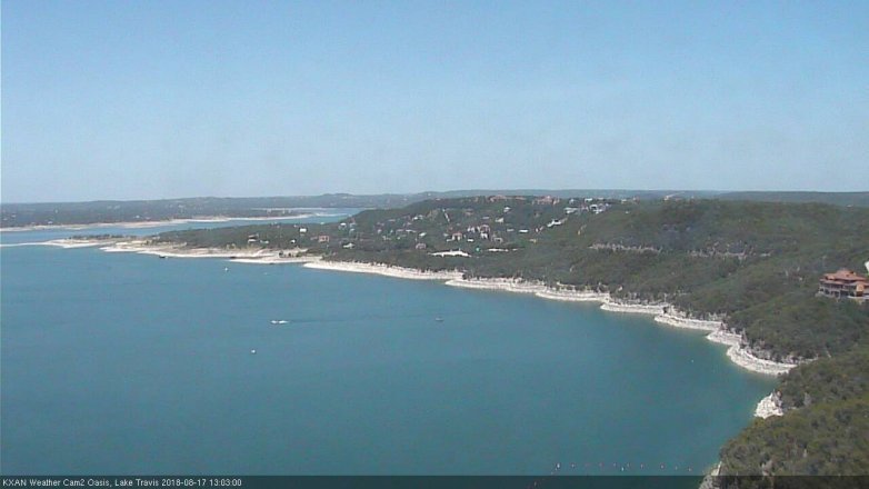 Lake Travis webcam, August 17, 2018 12:05 PM CT