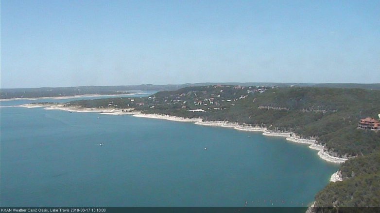 Lake Travis webcam, August 17, 2018 12:20 PM CT