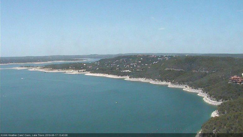 Lake Travis webcam, August 17, 2018 12:45 PM CT