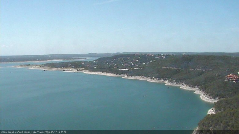 Lake Travis webcam, August 17, 2018 2:00 PM CT