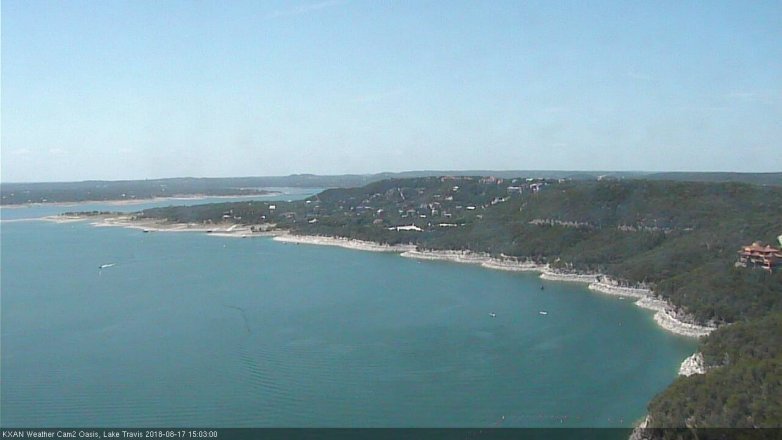 Lake Travis webcam, August 17, 2018 2:05 PM CT