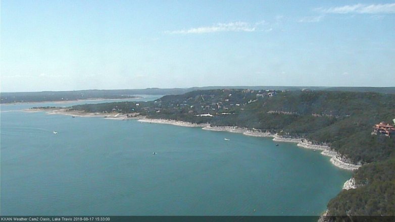 Lake Travis webcam, August 17, 2018 2:35 PM CT