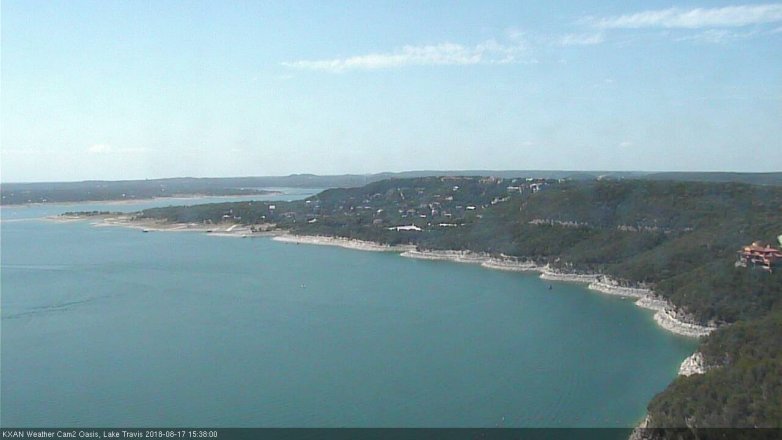 Lake Travis webcam, August 17, 2018 2:40 PM CT