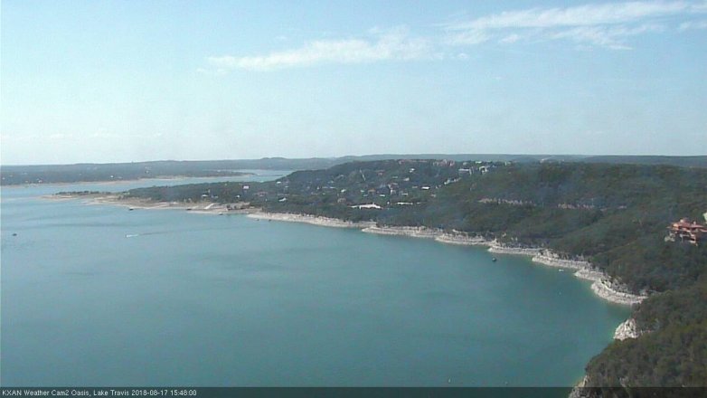 Lake Travis webcam, August 17, 2018 2:50 PM CT