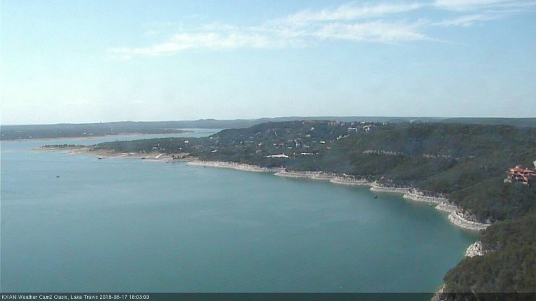 Lake Travis webcam, August 17, 2018 3:05 PM CT