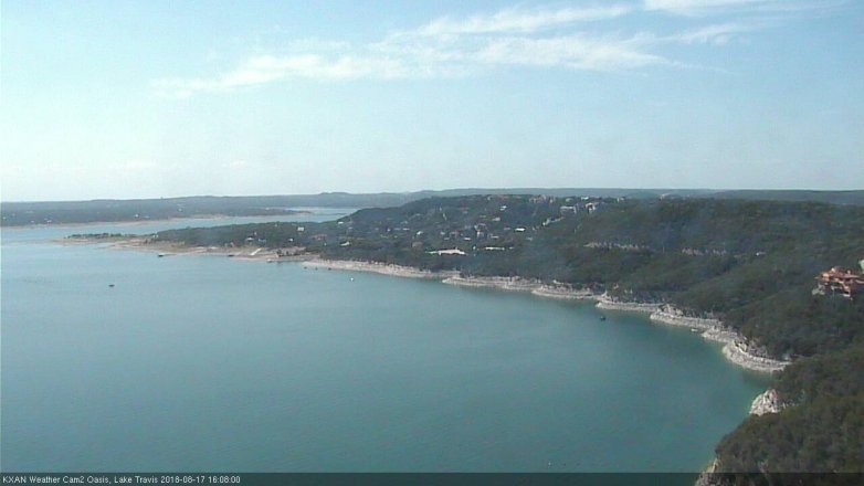 Lake Travis webcam, August 17, 2018 3:10 PM CT