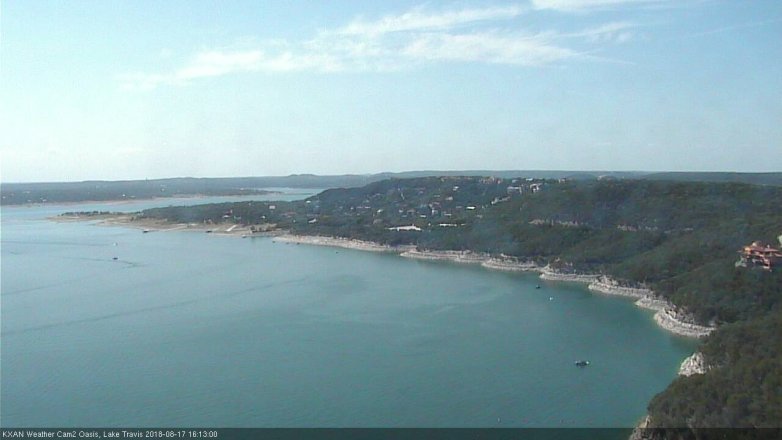 Lake Travis webcam, August 17, 2018 3:15 PM CT