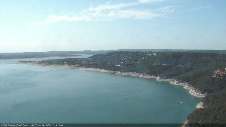 Lake Travis webcam, August 17, 2018 3:20 PM CT