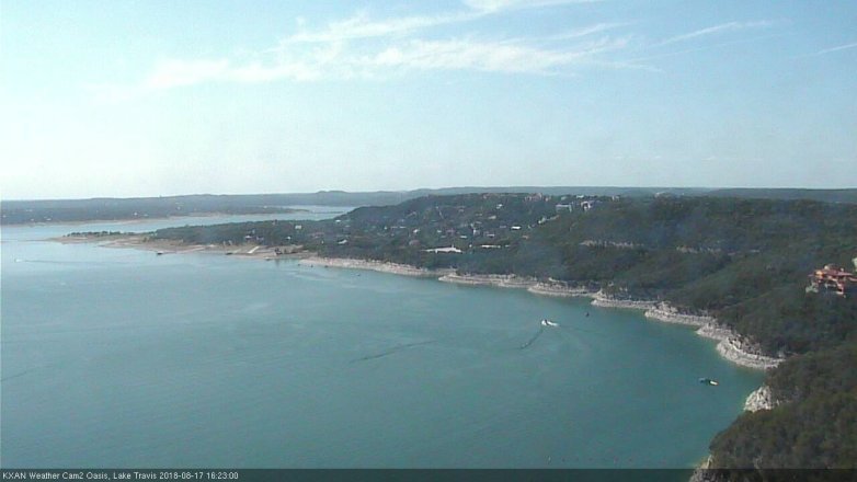 Lake Travis webcam, August 17, 2018 3:25 PM CT