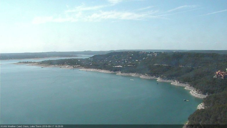 Lake Travis webcam, August 17, 2018 3:30 PM CT